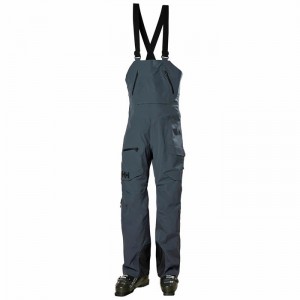 Férfi Helly Hansen Ridge Infinity Bib Sínadrág Szürke | HXLUB-9086