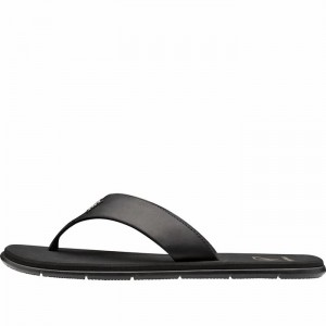 Férfi Helly Hansen Seasand Leather Alkalmi Cipő Fekete | TBHEQ-2834