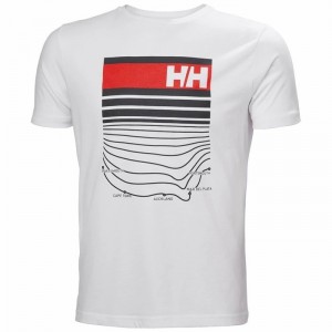 Férfi Helly Hansen Shoreline Póló Fehér | VQEMT-5283