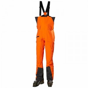 Férfi Helly Hansen Sogn Bib Vízálló Nadrág Narancssárga | JWOFN-4953