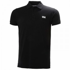 Férfi Helly Hansen Transat Pólóing Fekete | JTNUF-8537