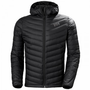 Férfi Helly Hansen Verglas Hooded Hybrid Pehelykabát Fekete | WVLPC-0738