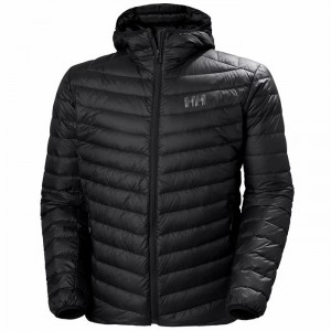 Férfi Helly Hansen Verglas Hooded Pehelykabát Fekete | EHZDG-8567