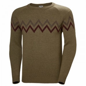 Férfi Helly Hansen Wool Knit Pulóverek Barna | JVEBU-5976
