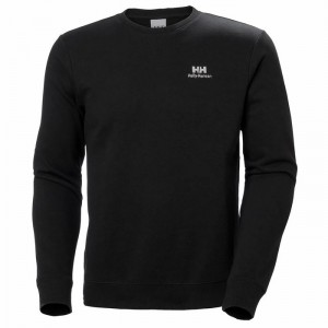 Férfi Helly Hansen Yu Crew Pulóverek Fekete | KSVDG-4016