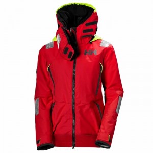 Női Helly Hansen W Aegir Race Vitorlás Dzsekik Piros | CVHPF-9746