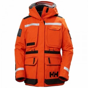 Női Helly Hansen W Arctic Patrol 3-in-1 Light Parka Dzsekik Piros Narancssárga | ZXALB-5624