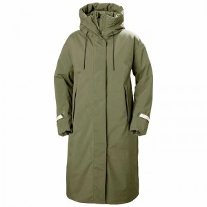 Női Helly Hansen W Charlotte Ins Rain Parka Dzsekik Olivazöld | HIWMO-4782