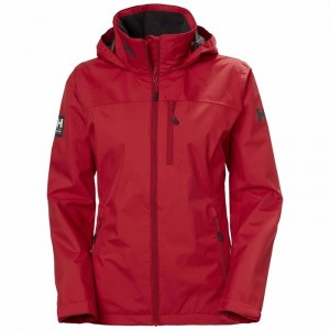 Női Helly Hansen W Crew Hooded Alkalmi Dzsekik Piros | PSEDV-3192