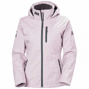 Női Helly Hansen W Crew Hooded Midlayer Szigetelt Kabátok Szürke Lila | IQNZV-8703