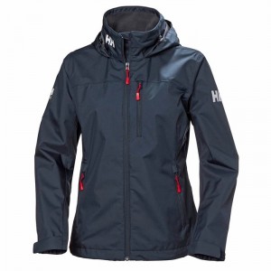 Női Helly Hansen W Crew Hooded Midlayer Szigetelt Kabátok Sötétkék | YMGBL-4592