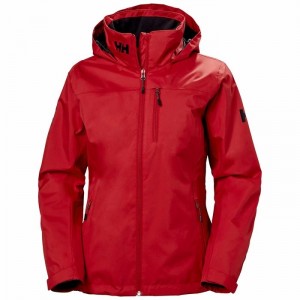 Női Helly Hansen W Crew Hooded Midlayer Szigetelt Kabátok Piros | WNBVR-2714