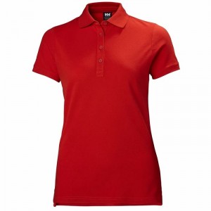 Női Helly Hansen W Crew Pique 2 Pólóing Piros | PEYHV-6735