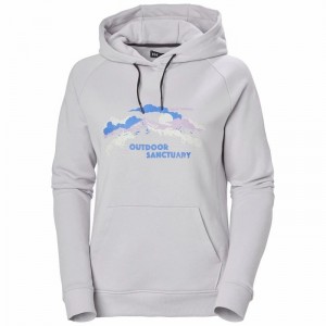 Női Helly Hansen W F2f Organic Cottonhooded Pulóverek Szürke | NIMXT-2081