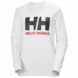 Női Helly Hansen W Hh Logo Crew Sweat Ingek Fehér | MXOLF-4531