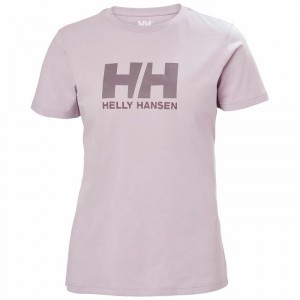 Női Helly Hansen W Hh Logo Póló Lila Szürke | NPAQT-4516