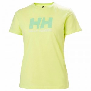 Női Helly Hansen W Hh Logo Póló Világos Zöld | QVUYH-8605