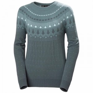 Női Helly Hansen W Hytte Merino Pulóverek Szürke | QZSOP-1480