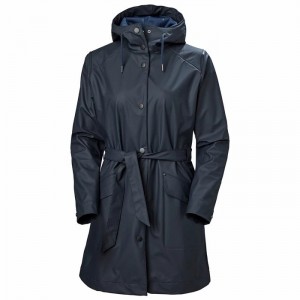 Női Helly Hansen W Kirkwall Ii Esőkabátok Sötétkék | WNXSJ-2417