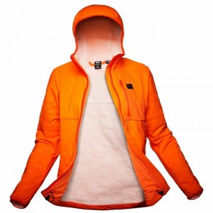 Női Helly Hansen W Lifaloft Air Hooded Szigetelt Kabátok Narancssárga Fehér | GASFD-4756