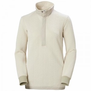 Női Helly Hansen W Lillo Snap Pullover Pulóverek Krém | CDTPQ-4638