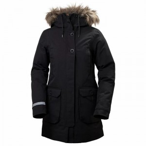Női Helly Hansen W Longyear Ii Pehelykabát Fekete | DJTAG-3159