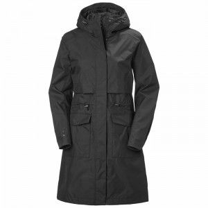 Női Helly Hansen W Lynnwood Esőkabátok Fekete | UWXPD-5748