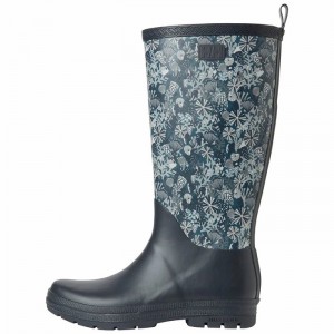 Női Helly Hansen W Madeleine Print Gumicsizma Sötétkék | VWLCB-5982