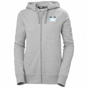 Női Helly Hansen W Nord Graphic Fzhooded Pulóverek Szürke | LJCSY-7531