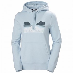 Női Helly Hansen W Nord Graphic Pullover Hooded Pulóverek Szürke | QKGNX-5639