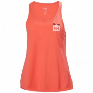 Női Helly Hansen W Nord Graphic Singlet Póló Korall | JFOPI-2815
