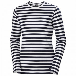 Női Helly Hansen W North Sea Long Sleeve Pulóverek Sötétkék | YZJOS-8506