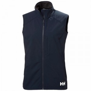 Női Helly Hansen W Paramount Softshell Szigetelt Mellények Sötétkék | GWFZB-1038