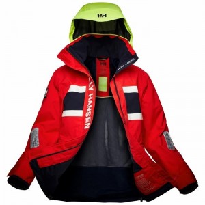 Női Helly Hansen W Salt Coastal Vitorlás Dzsekik Piros | THBXR-6574