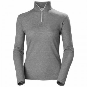 Női Helly Hansen W Siren 1/2 Zip Up Pullover Aktív Középrétegek Szürke | TZAYV-9507