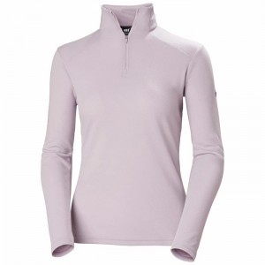 Női Helly Hansen W Siren 1/2 Zip Up Pullover Pulóverek Szürke Lila | KBJNP-6908