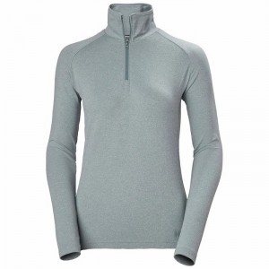 Női Helly Hansen W Verglas 1/2 Zip Up Aktív Középrétegek Szürke | QPEIV-9540