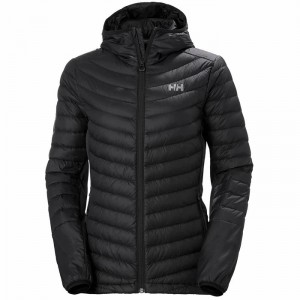 Női Helly Hansen W Verglas Hooded Hybrid Pehelykabát Fekete | PKXER-3240