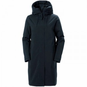 Női Helly Hansen W Victoria Insulated Rain Parka Dzsekik Sötétkék | VXBTP-8756