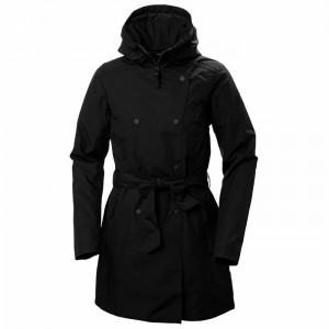 Női Helly Hansen W Welsey Ii Trench Insulated Parka Dzsekik Fekete | AOZNF-8359